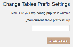 تغییر پیشوند جداول با WP Prefix Changer