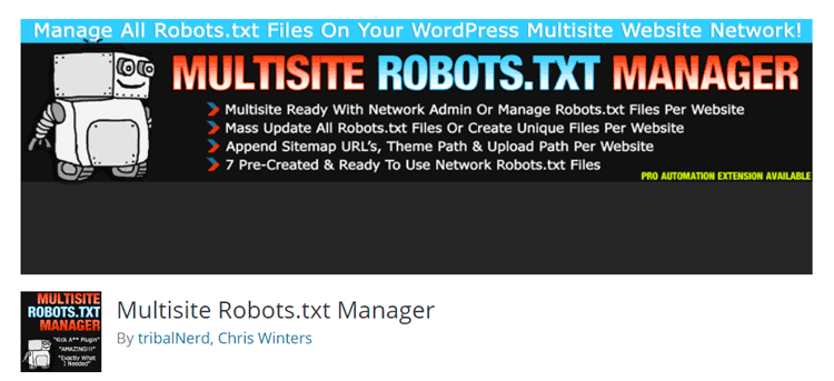 افزونه Multisite Robots.txt Manager