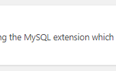 سرویس MySQL که مورد نیاز وردپرس است بر روی سرویس‌دهندهٔ شما نصب نیست